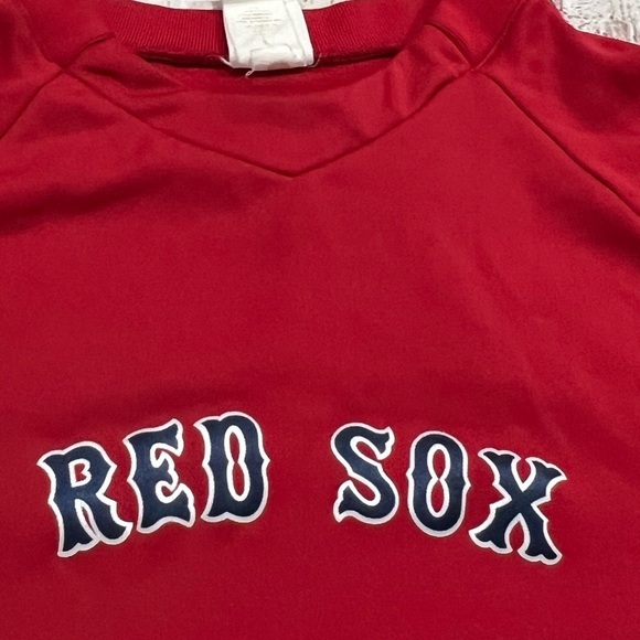Boston Red Sox Therma Base Majestic Red Pullover Sports Shirt - Picture 5 of 8